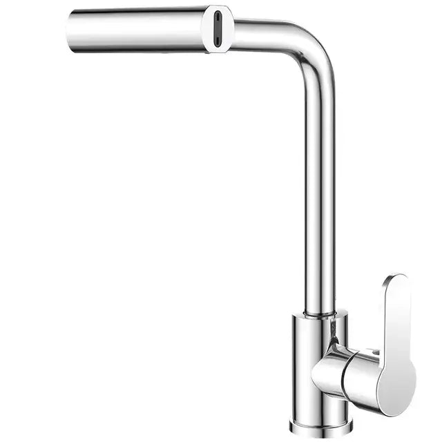 Modern brushed stainless steel kitchen faucet with rotation sprayer
