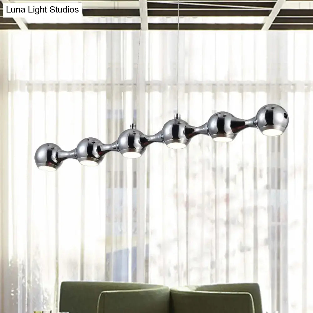 Modern chrome 6 light ball pendant ceiling light living room