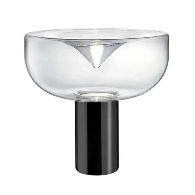 Modern chrome aella glass table lamp bedroom decor
