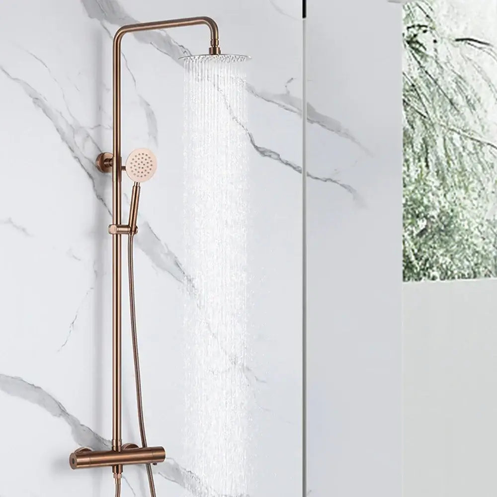 Modern chrome brass shower mixer with rainfall head bathroom system