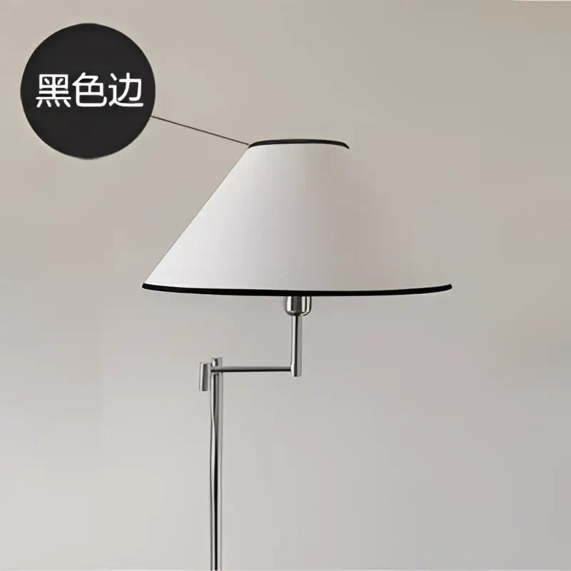 Modern chrome cream rocker arm floor lamp for living room