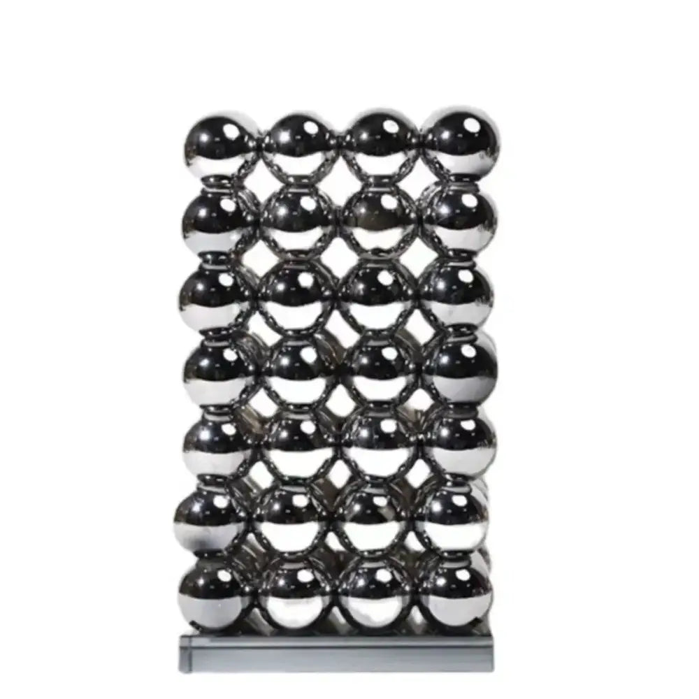Modern chrome geometric crystal ball glass vase living room decor