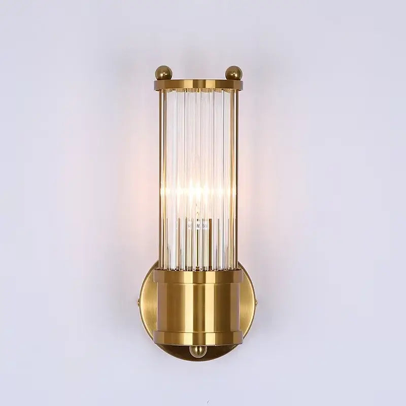 Modern chrome glass rod wall sconce – bathroom vanity lights