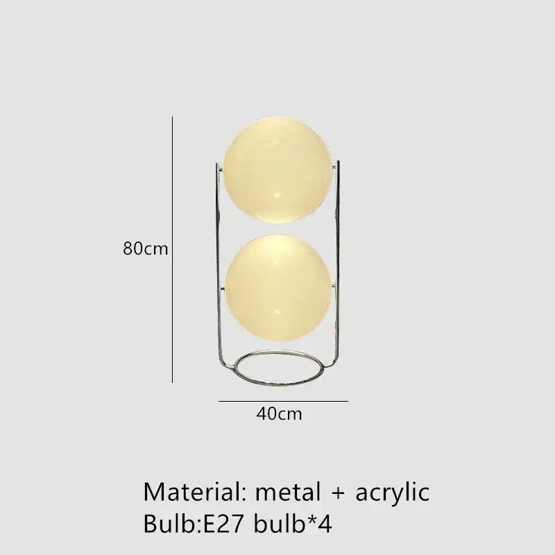 Modern chrome led floor lamp with white globe for living room