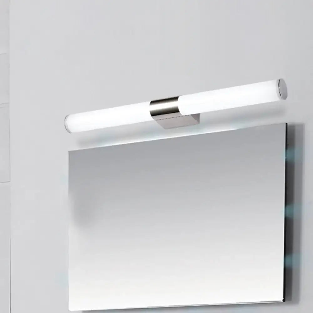 Modern chrome led wall light – bathroom cylindrical vanity light