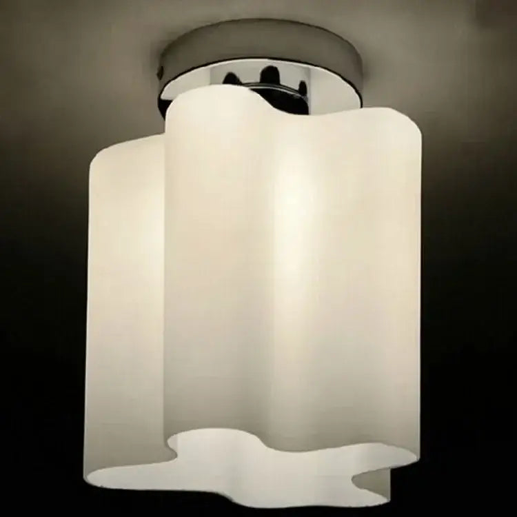 Modern cloud glass led ceiling light for bedroom white & black