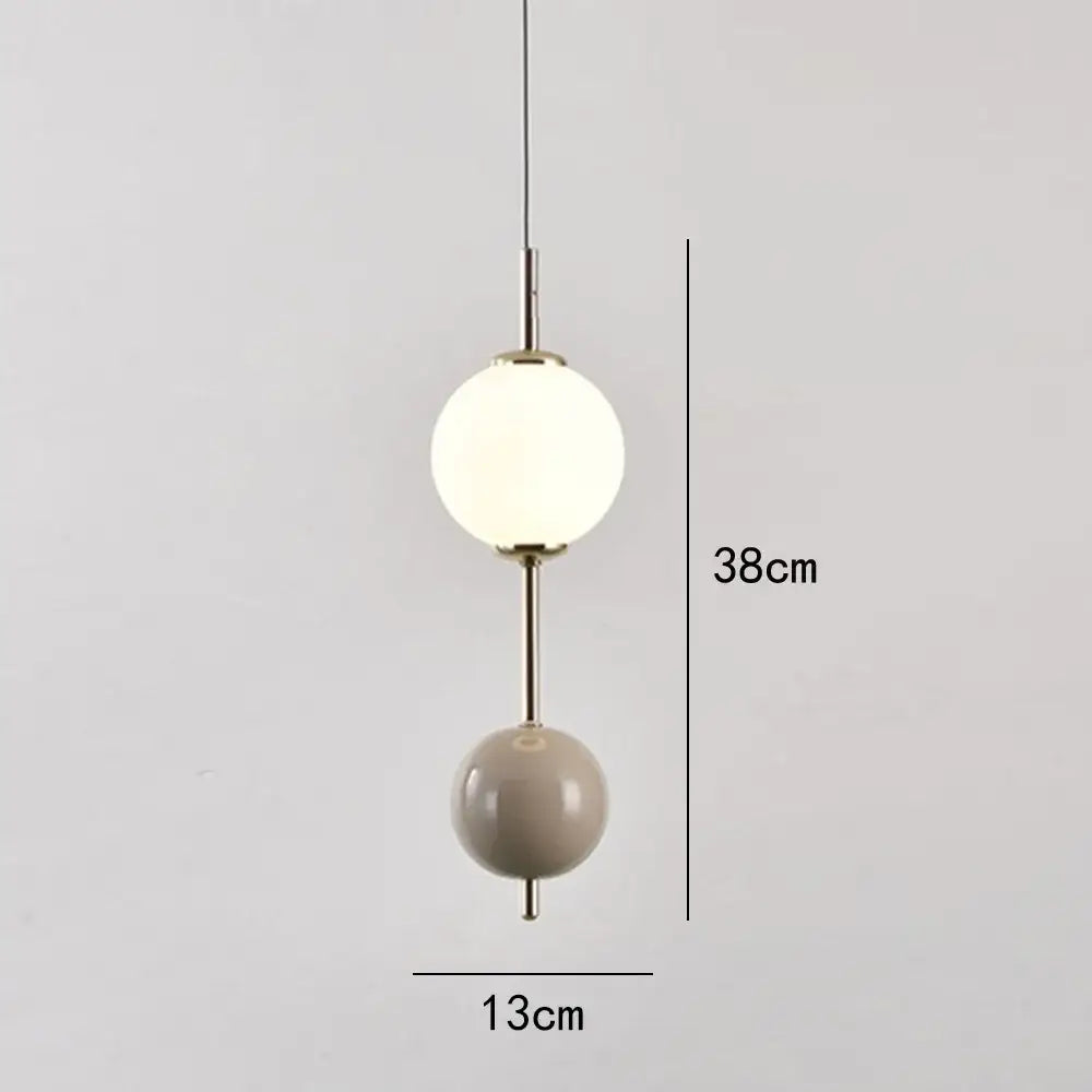 Modern colorful glass ball led pendant light for dining room