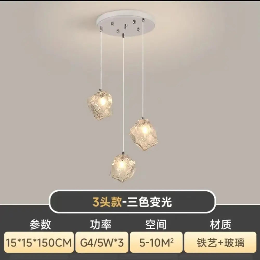 Modern crystal cube chandelier pendant lights for dining room