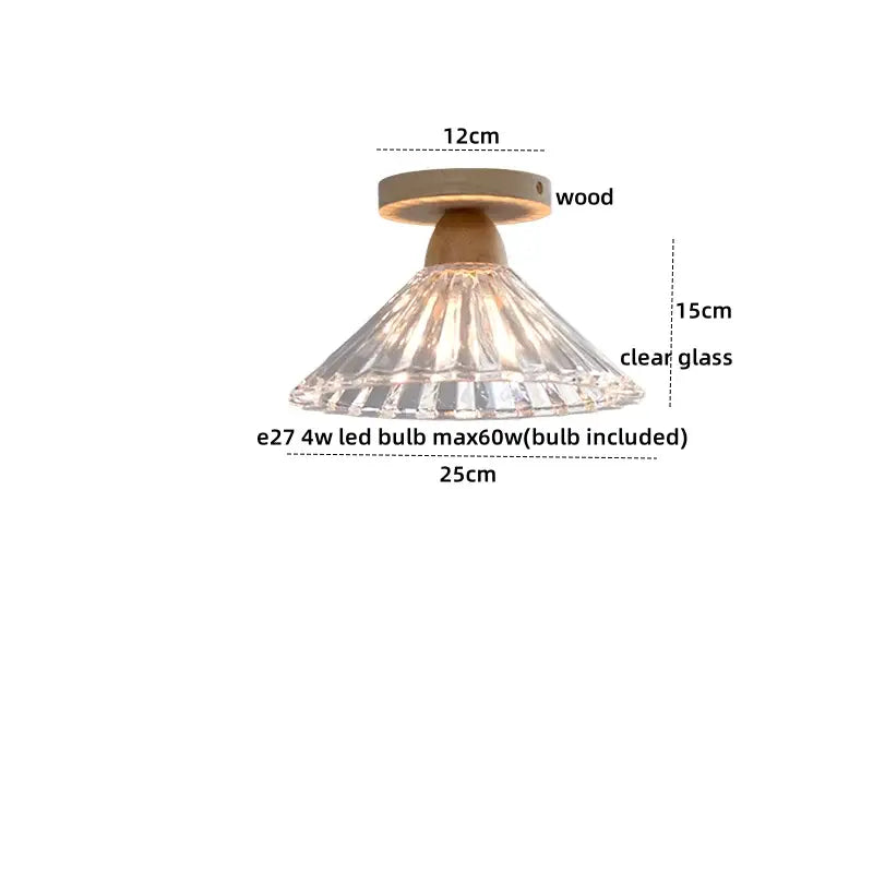 Modern crystal wood led ceiling lamp bedroom teardrop chandelier