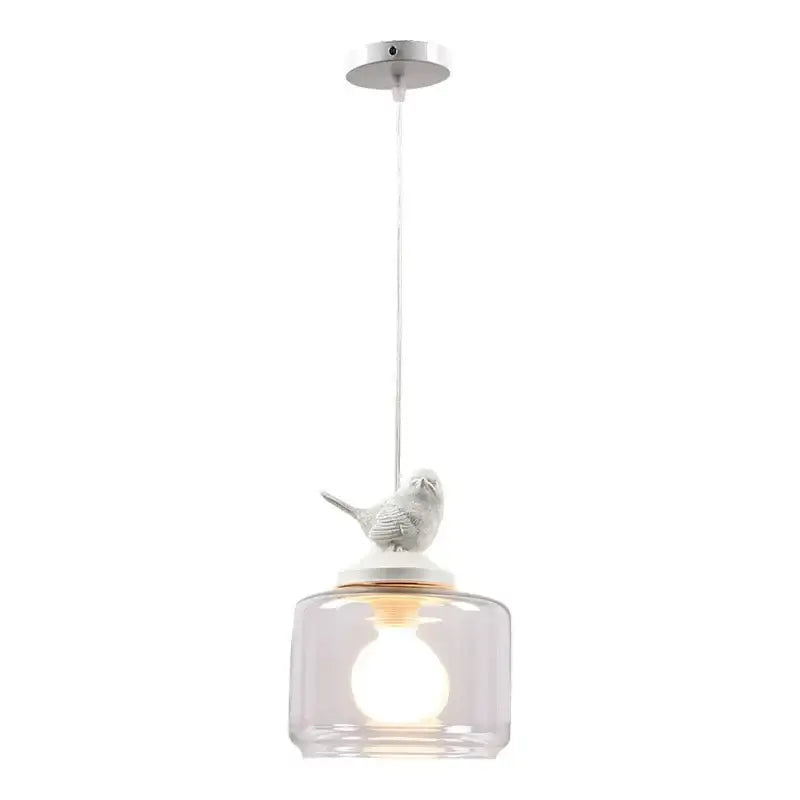 Modern bird led glass chandelier dining room light