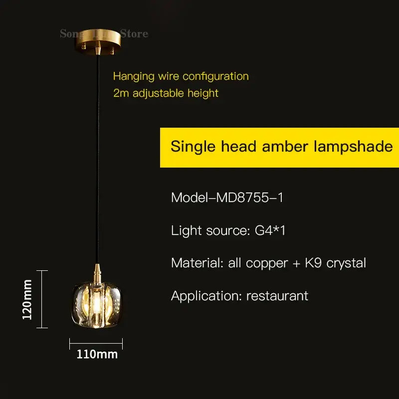 Modern elegant rotating staircase pendant light – living room glass