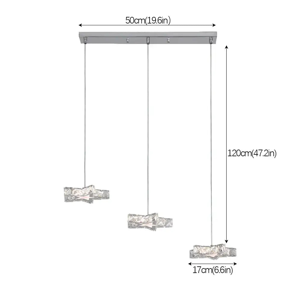 Modern faceted crystal stars led pendant – dining room light