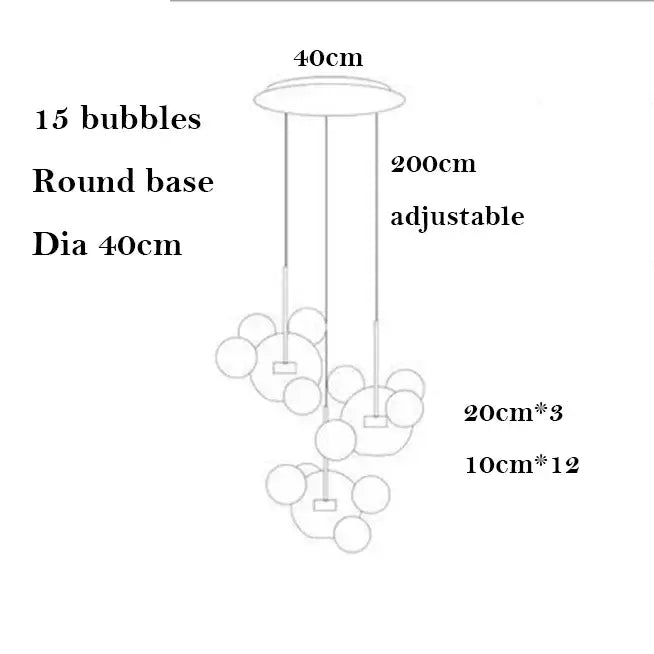 Modern frosted white bubble ball pendant light for kitchen island