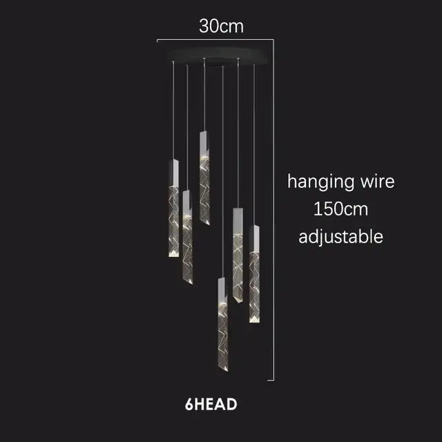Modern geometric crystal chrome led chandelier living room pendant light