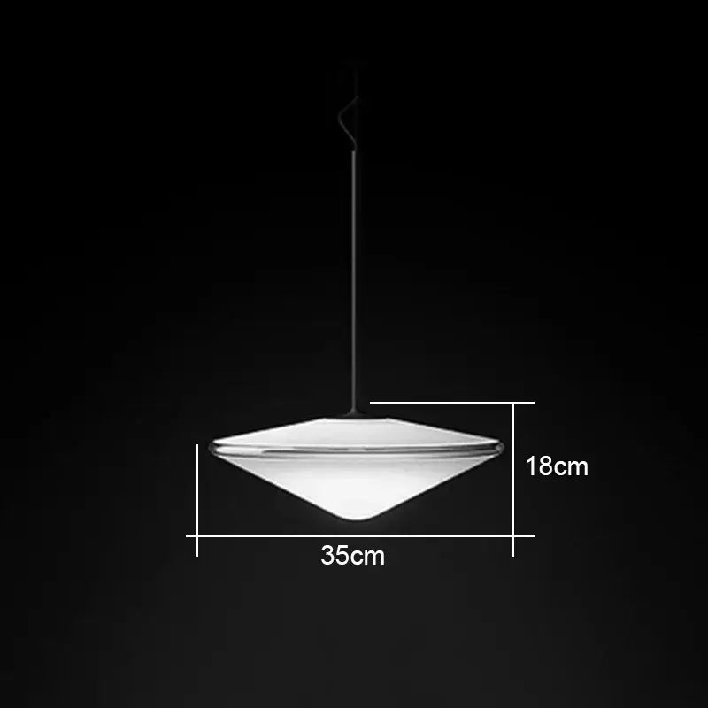 Modern glass flying saucer chandelier living room pendant light