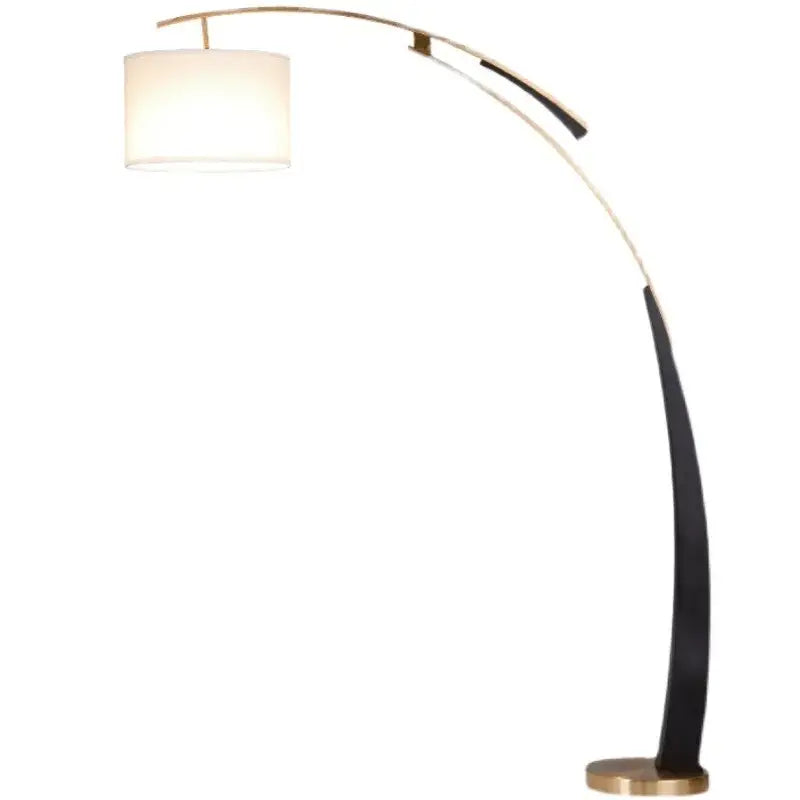 Modern gold adjustable metal floor lamp living room white shade