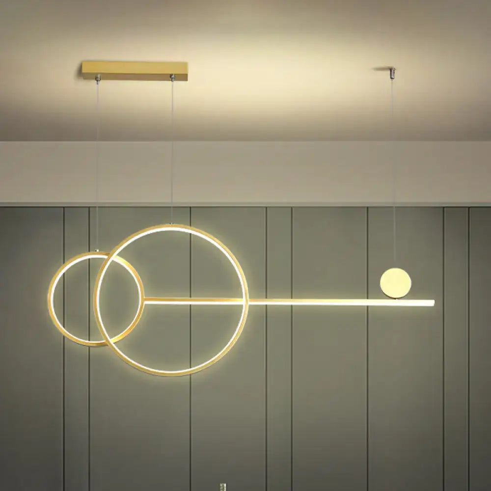 Modern gold & black led acrylic chandelier kitchen island light