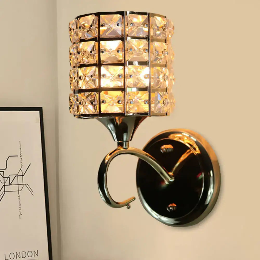 Modern gold butterfly crystal wall light fixture living room sconce