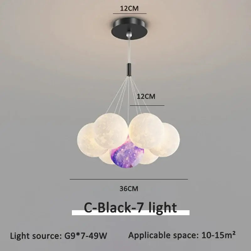 Modern gold cloud bubble ball led pendant lights for dining room