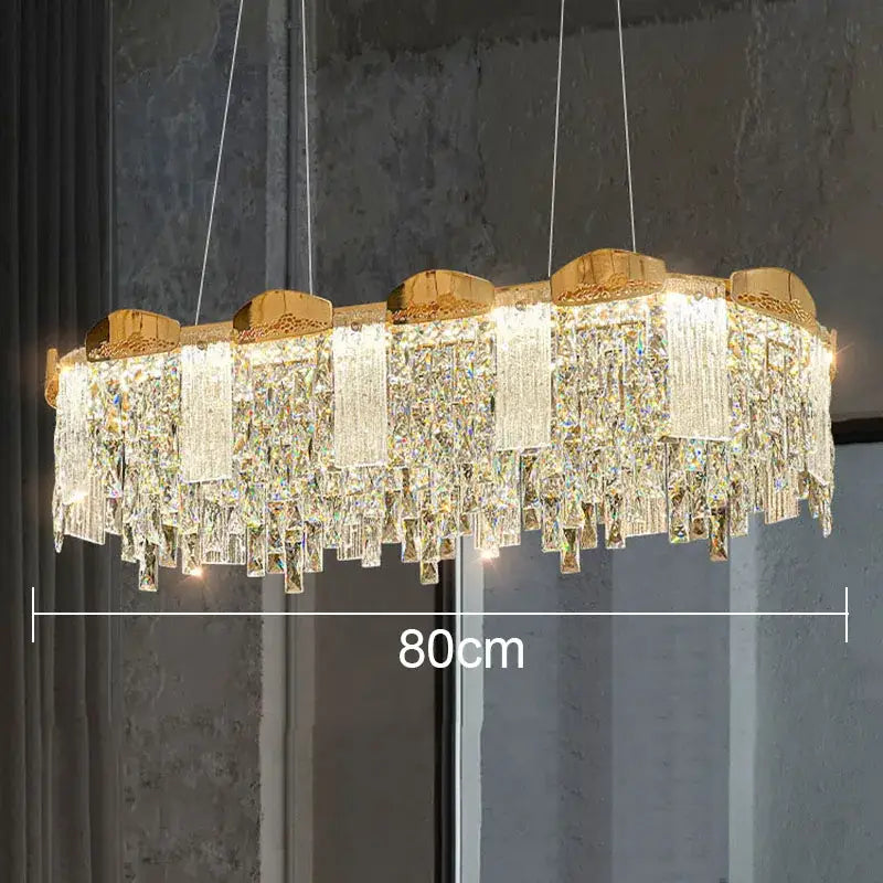 Modern gold crystal ceiling chandelier for dining room