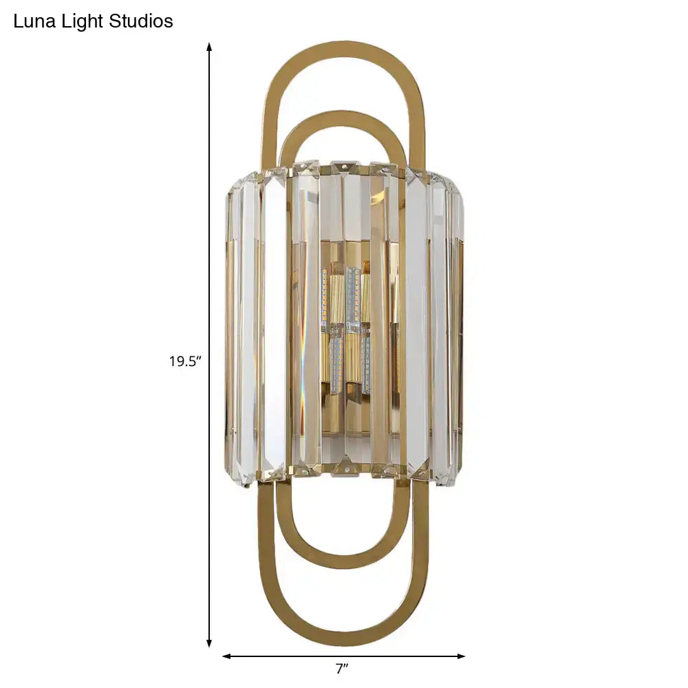 Modern gold crystal wall lamp bedroom modern style fixture