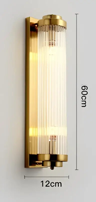 Modern gold crystal wall sconce bedroom glass light fixture