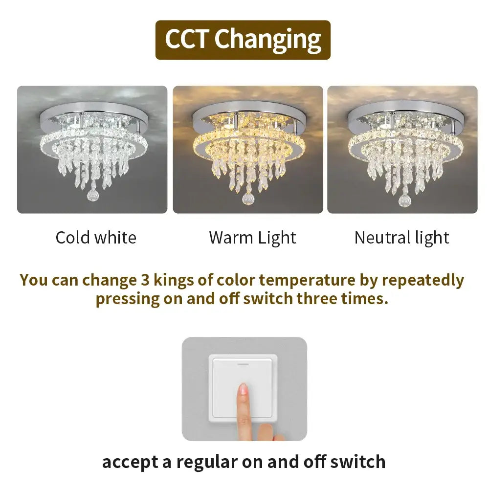 Modern gold crystal ceiling chandelier for dining room