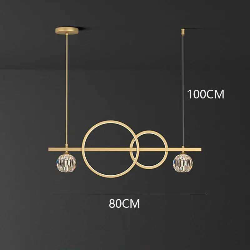 Modern gold decorbites crystal chandelier dining room pendant light