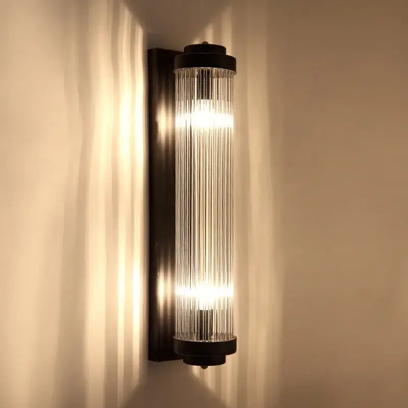 Modern gold crystal wall sconce bedroom glass light