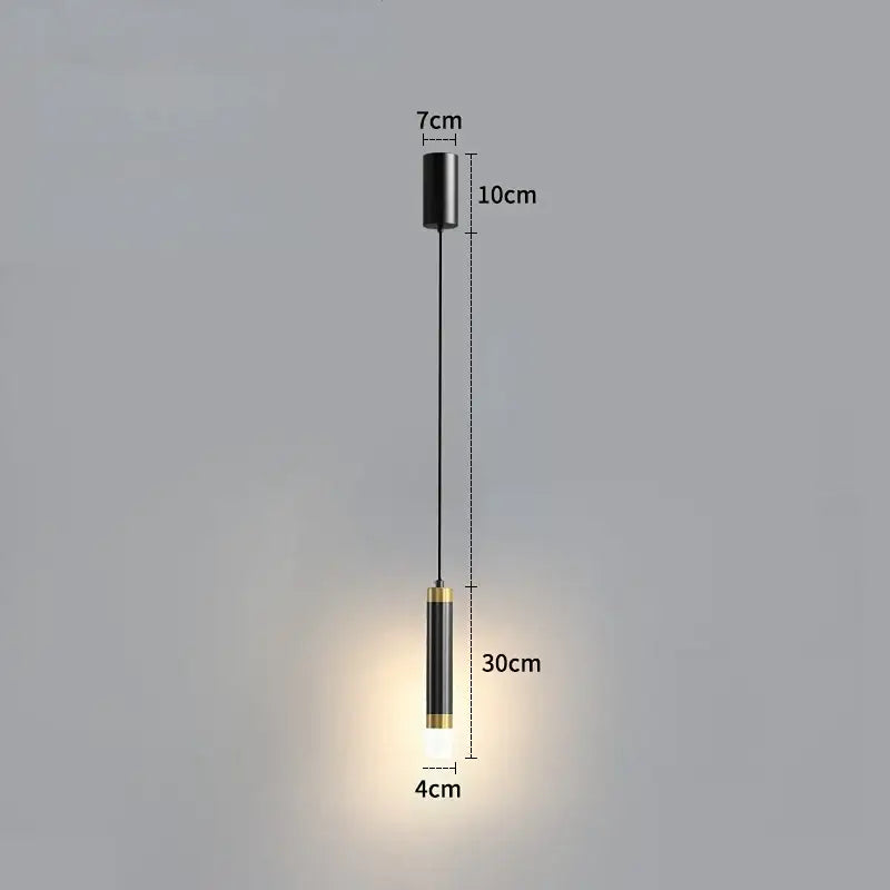 Modern gold double head led pendant lights for bedroom bedroom