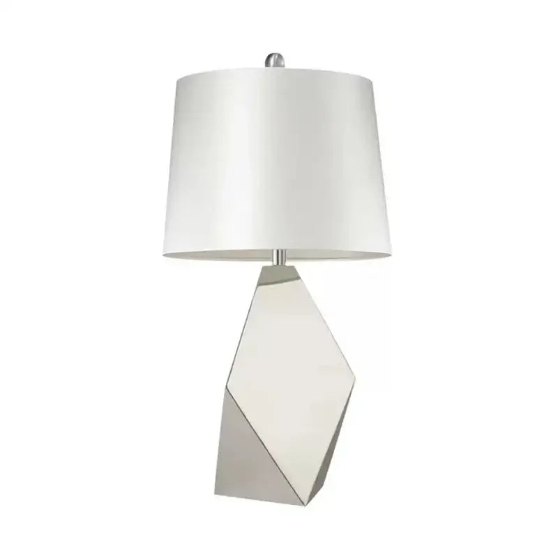 Modern gold geometric table lamp bedroom nightstand light