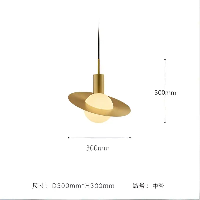 Modern gold glass ball led pendant light for dining room