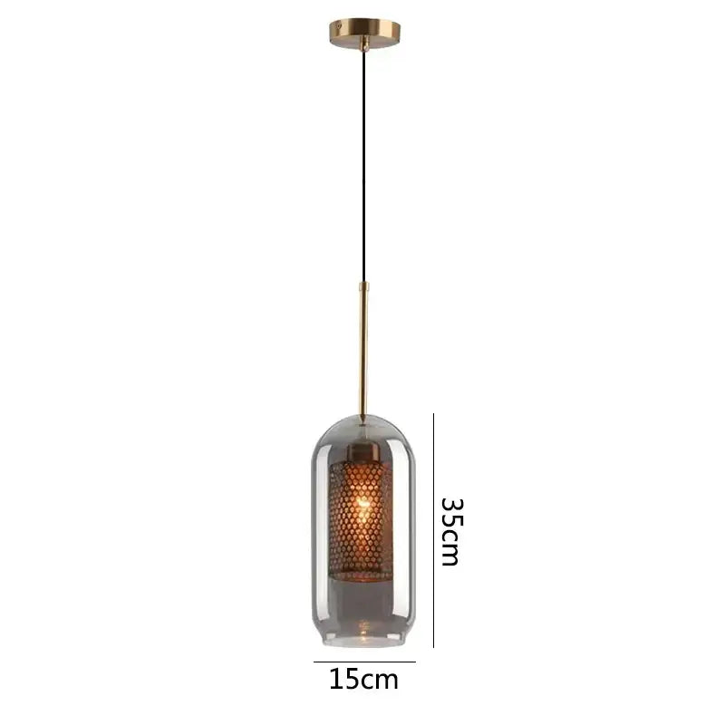 Modern gold honeycomb glass pendant lights dining room fixtures
