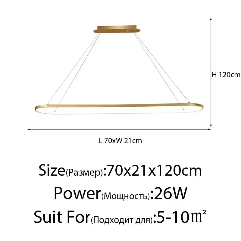 Modern gold iron dining chandelier ceiling lamp for kitchen