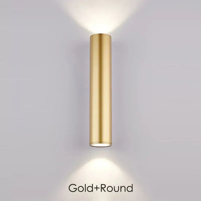 Modern gold led wall lamp outdoor waterproof sconce light
