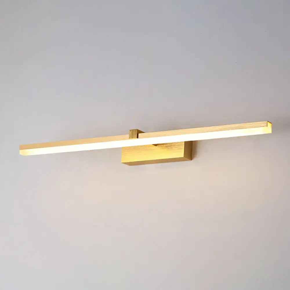 Modern gold metal led vanity light – bathroom wall fixture