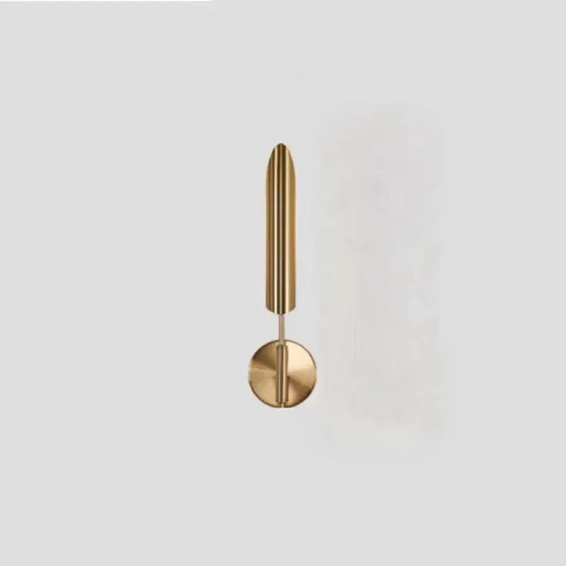 Modern gold metal wall light bedroom sconce with frosted globe