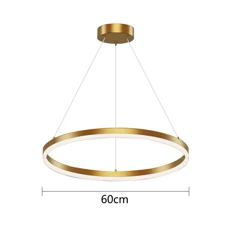 Modern gold ring pendant ceiling lamp for dining room