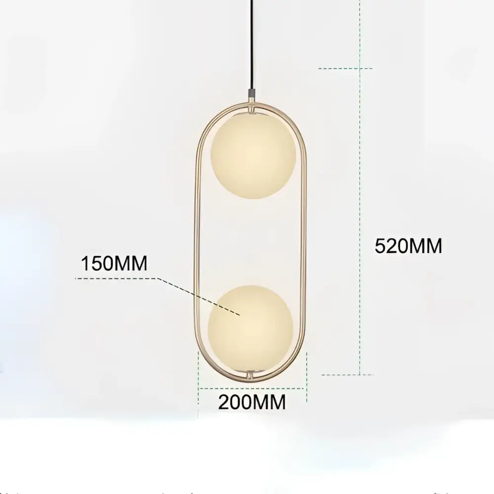 Modern gold ring pendant light with frosted glass for living room