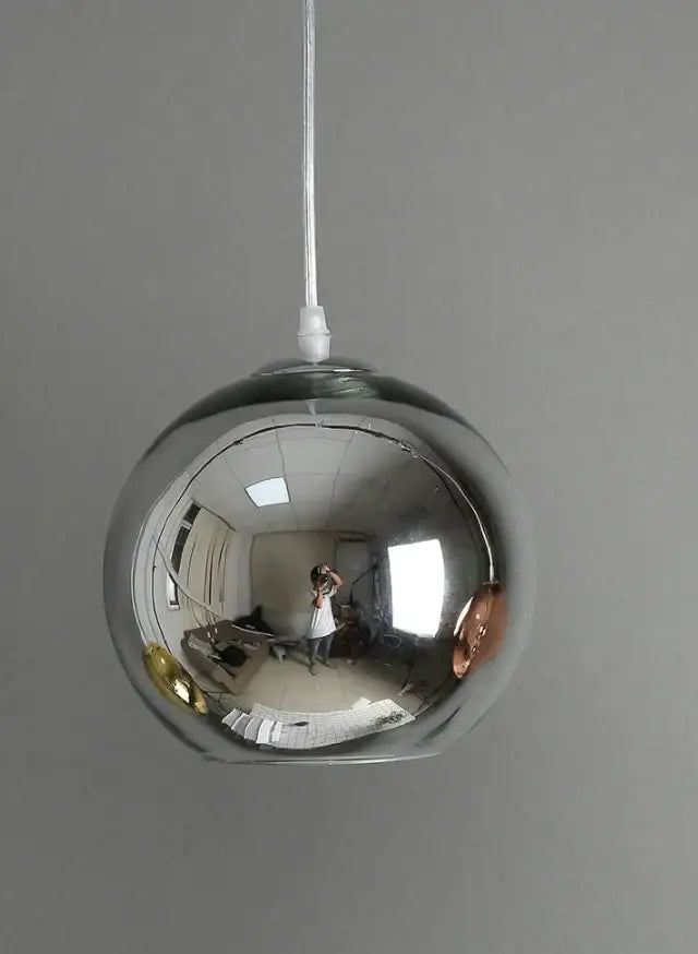 Modern gold silver & rose gold glass bubble ball pendant lights kitchen