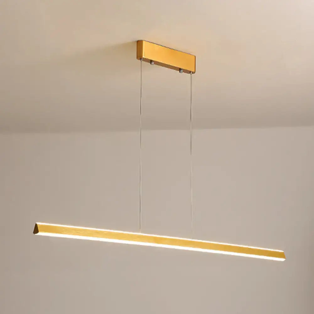 Modern gold triangular prism pendant lamp dining room light