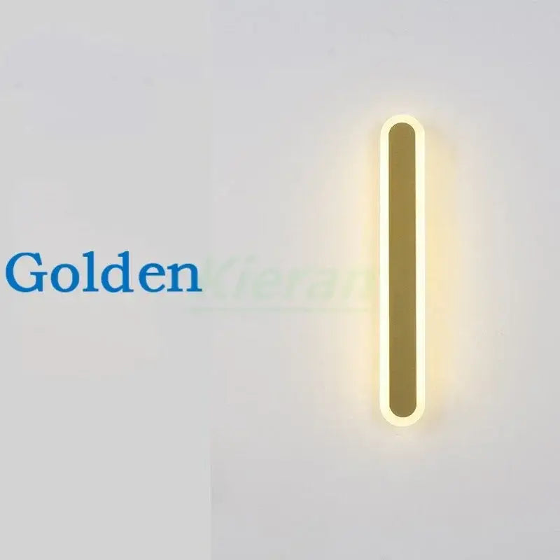 Modern gold vertical led strip wall lights for bedroom living room