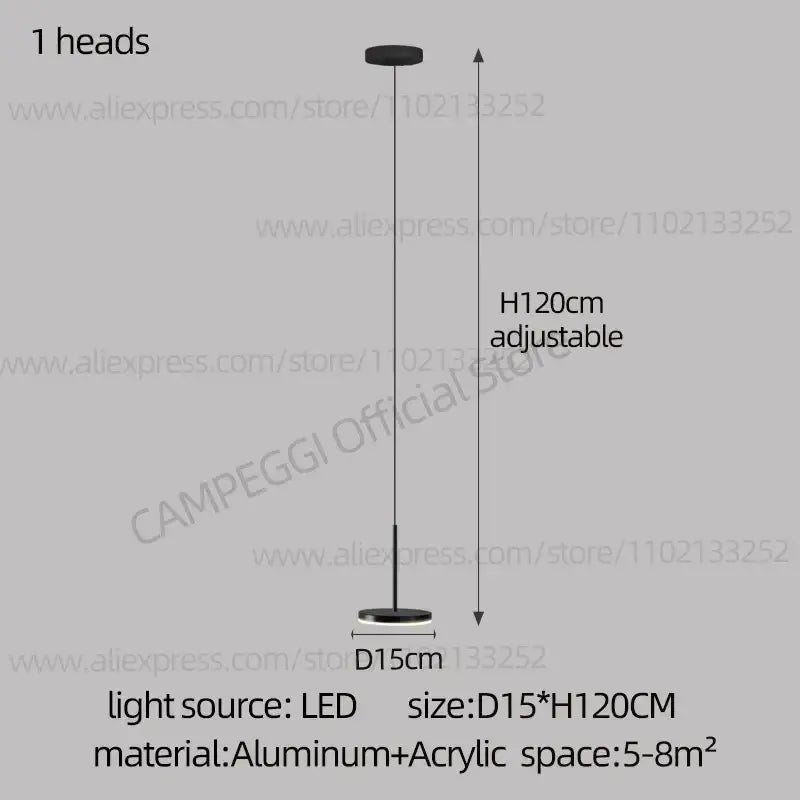 Modern golden black led long chandelier for staircase dining room