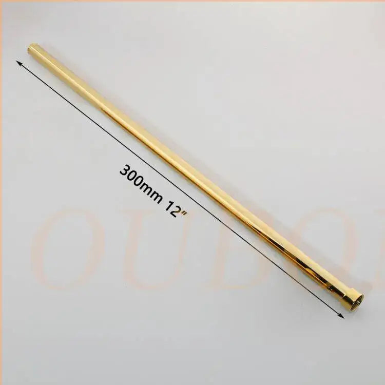 Modern golden black stainless steel shower arm bathroom extension rod