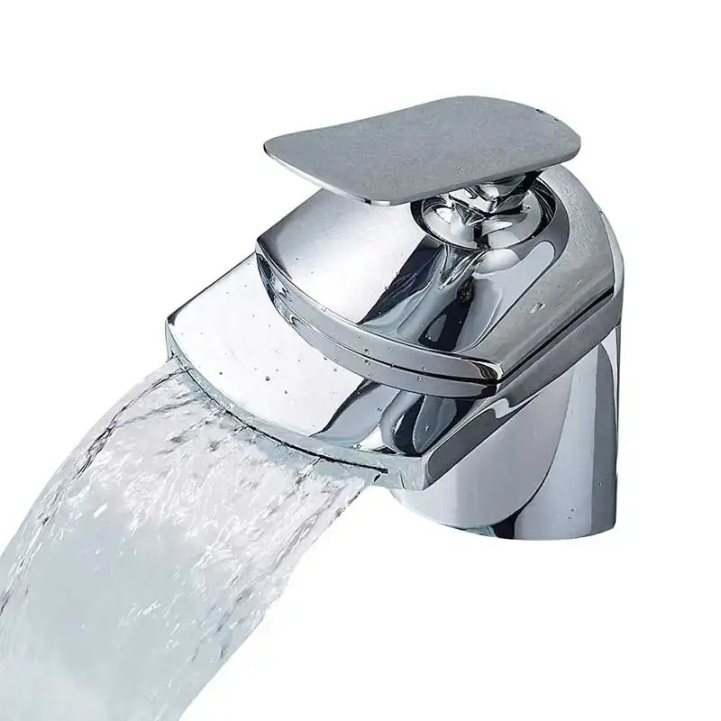 Modern golden brass waterfall vessel sink faucet bathroom tap