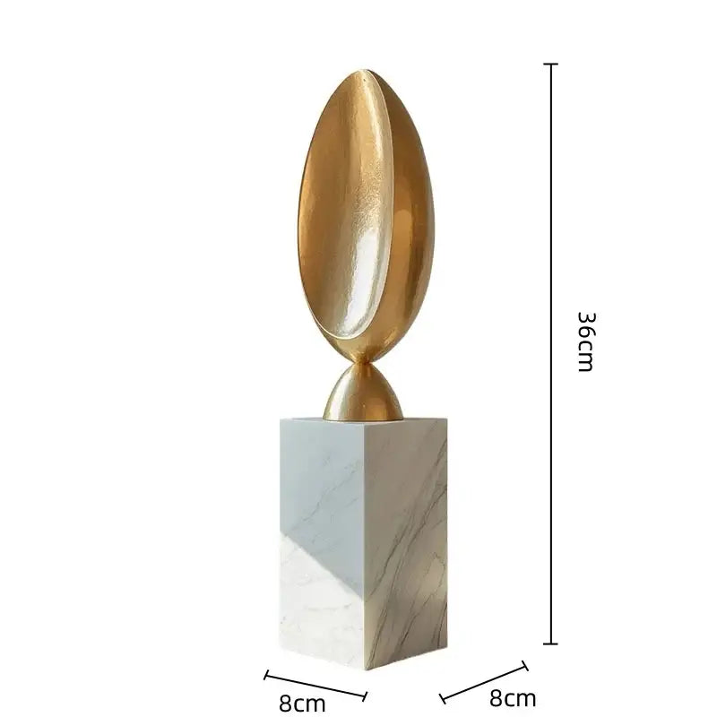 Modern golden geometric animal bird sculpture living room decor