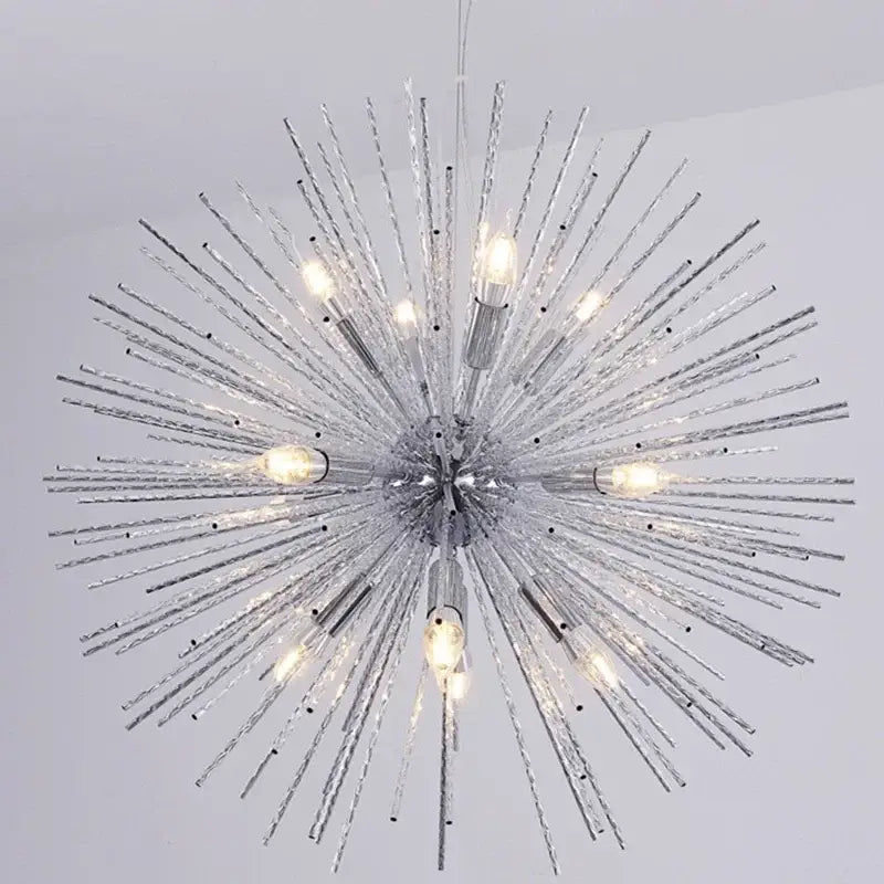 Modern golden geometric ball chandelier for dining room lighting