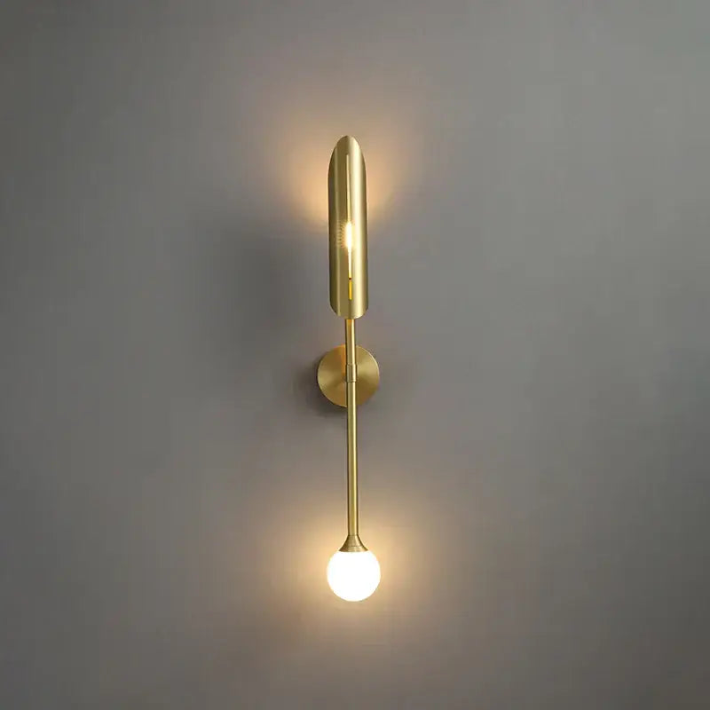Modern golden metal led wall lamps for bedroom and living room decor
