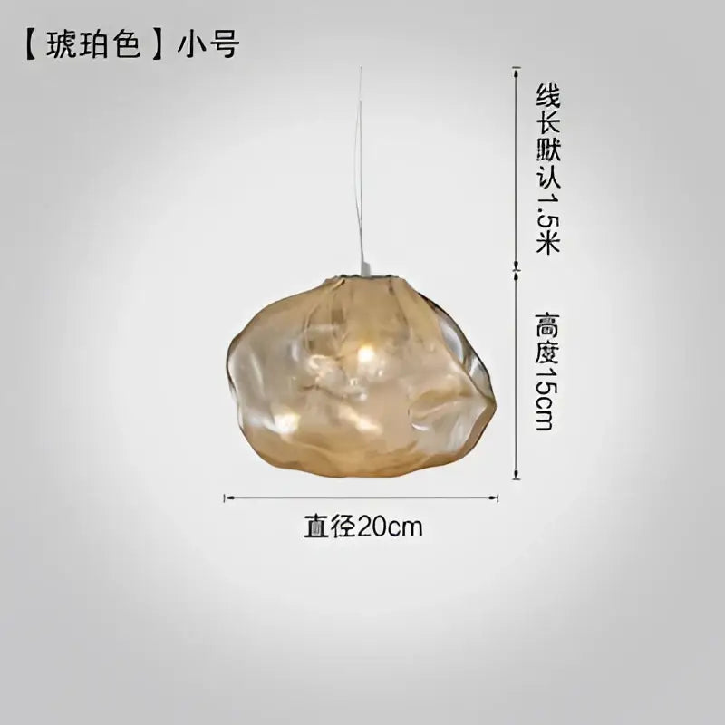 Modern gray cloud glass pendant lights living room fixture