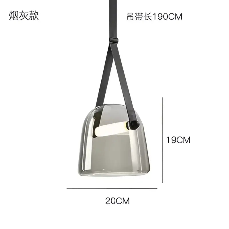 Modern gray & white glass chandelier living room light